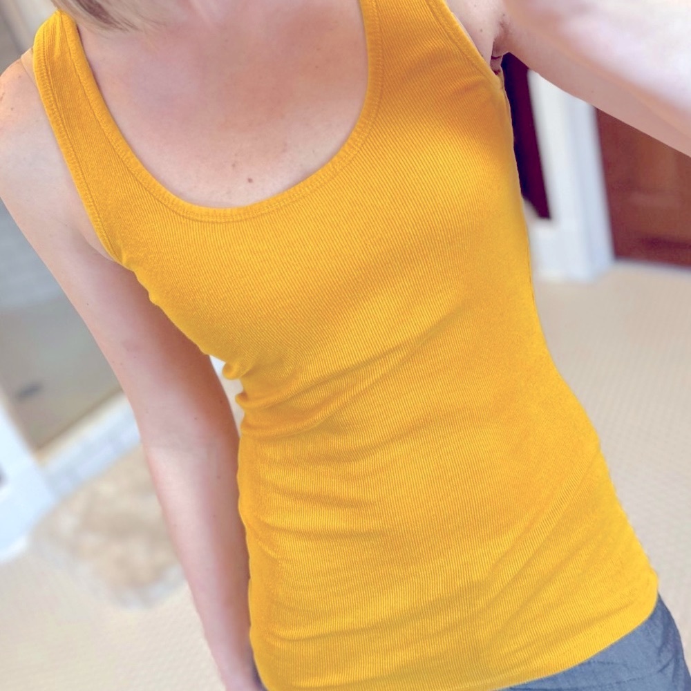 Maurices Ribbed Golden-Yellow Tank Top